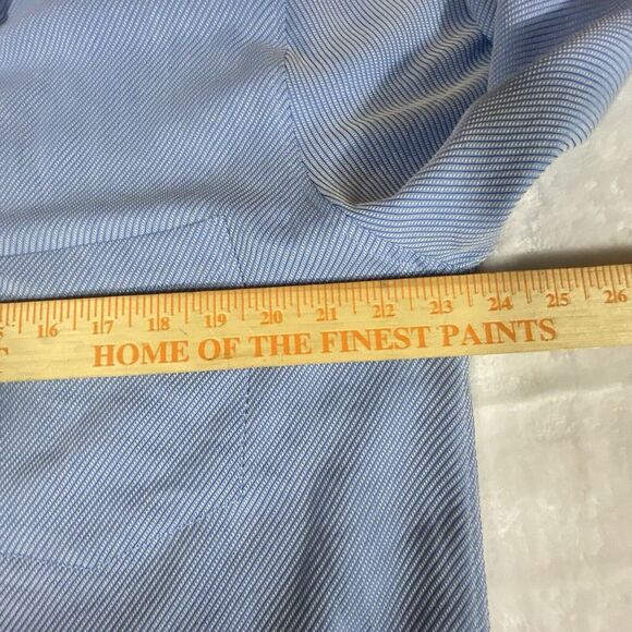 Bugatchi Uomo Long Sleeve Shirt Small Super Soft Modal Poly Blend Blue Textured - Picture 7 of 10